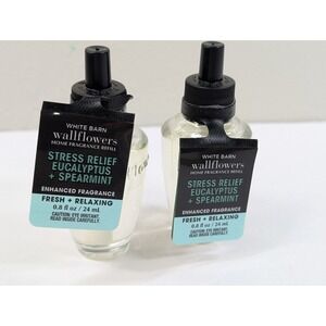 NEW 2 Bath and Body Works EUCALYPTUS SPEARMINT Wallflowers Home Fragrance Refill